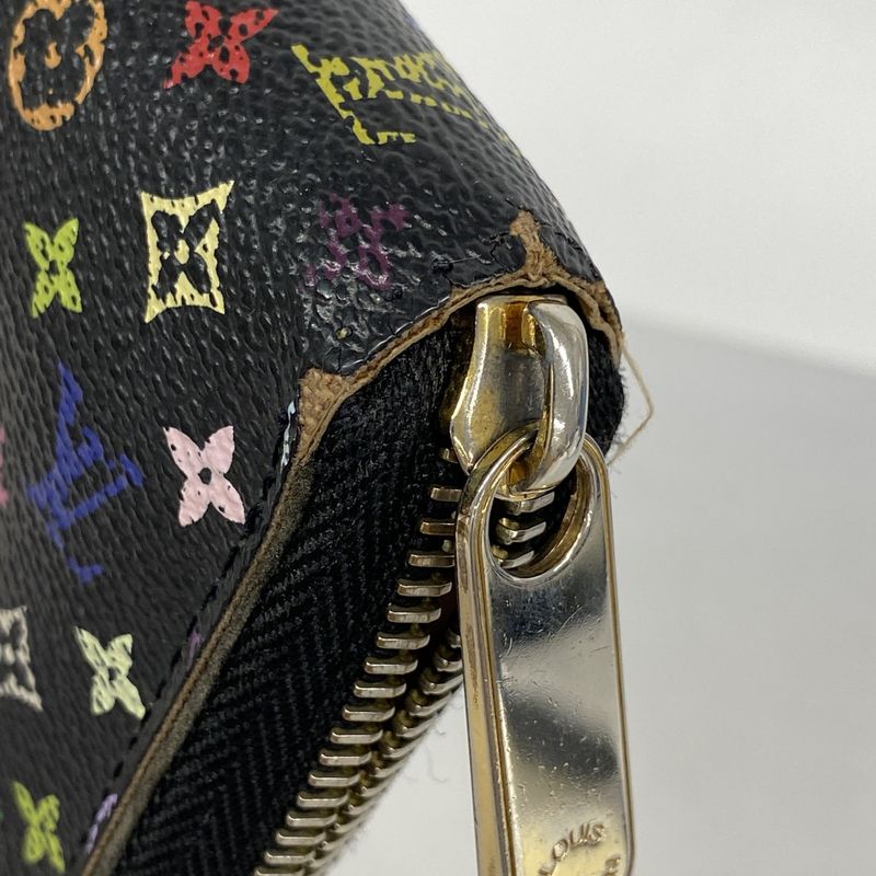 Louis Vuitton Long Wallet Monogram Multicolor Zippy Wallet M60050 Noir Black