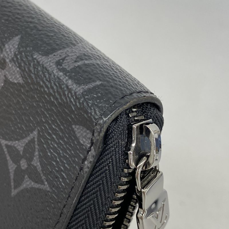 Louis Vuitton Long Wallet Monogram-eclipse Zippy Wallet Horizontal M11611 Black