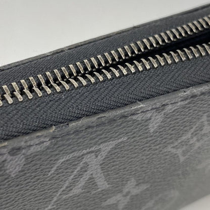 Louis Vuitton Long Wallet Monogram-eclipse Zippy Wallet Horizontal M11611 Black