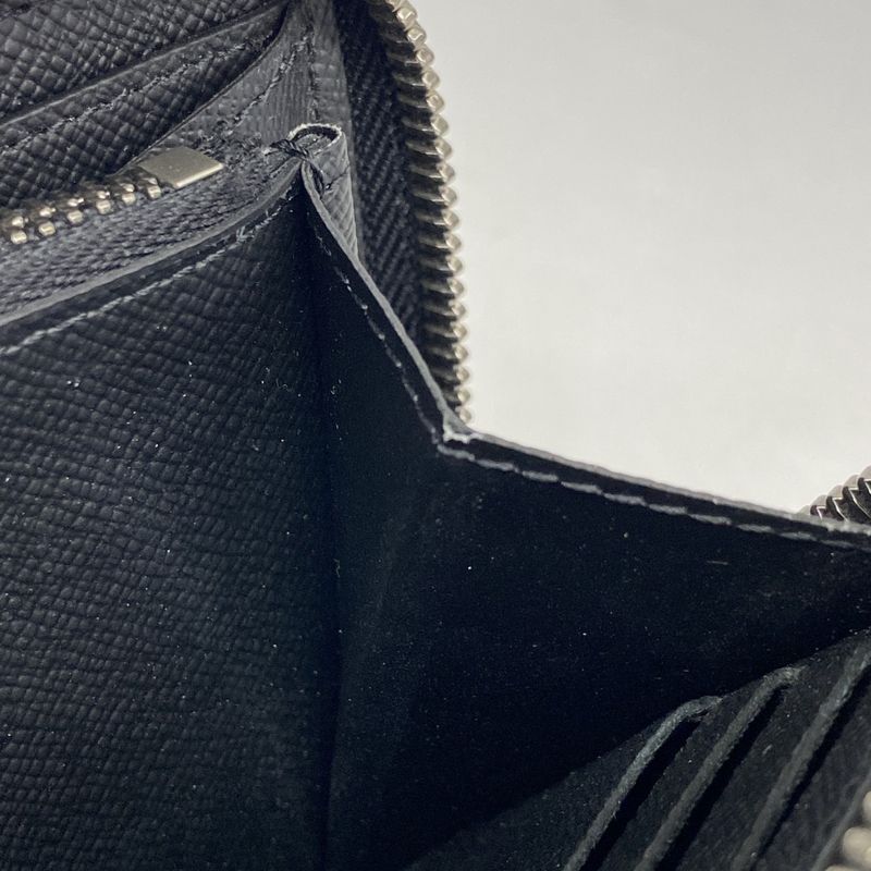 Louis Vuitton Long Wallet Monogram-eclipse Zippy Wallet Horizontal M11611 Black