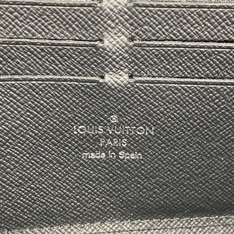 Louis Vuitton Long Wallet Monogram-eclipse Zippy Wallet Horizontal M11611 Black