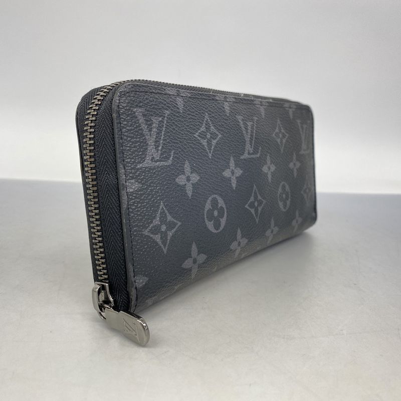 Louis Vuitton Long Wallet Monogram-eclipse Zippy Wallet Horizontal M11611 Black