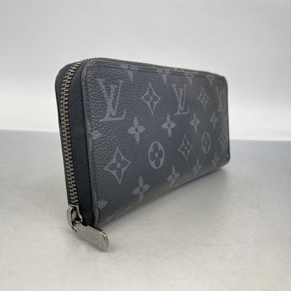 Louis Vuitton Long Wallet Monogram-eclipse Zippy Wallet Horizontal M11611 Black