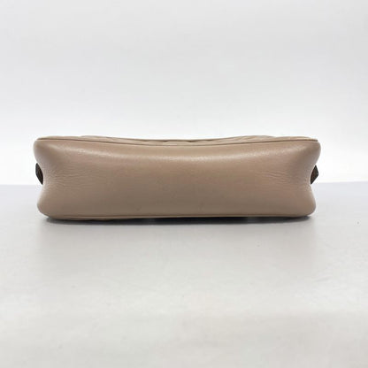 Gucci Shoulder Bag GG Marmont 447632 Leather Pink Beige Gold Hardware Women