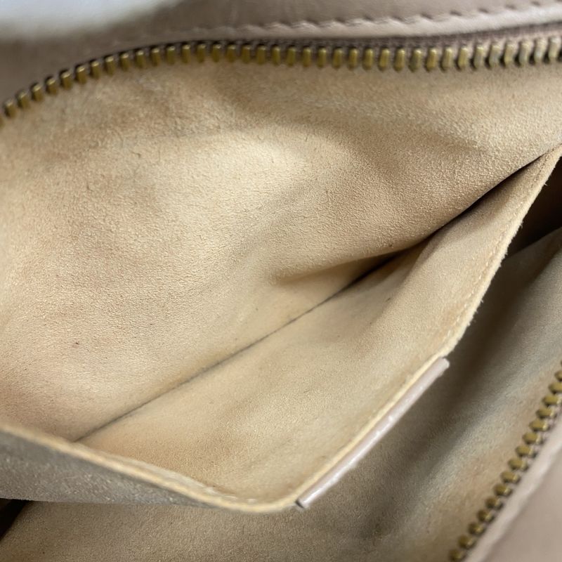 Gucci Shoulder Bag GG Marmont 447632 Leather Pink Beige Gold Hardware Women