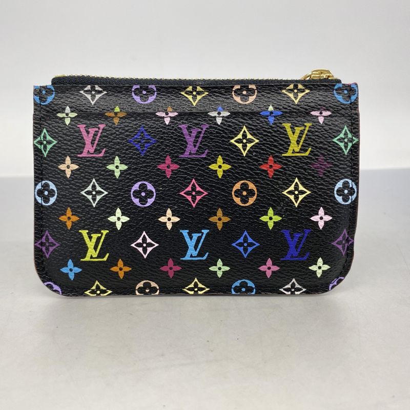 Louis Vuitton Coin Case Monogram Multicolor Pochette Cles M93735 Noir Black