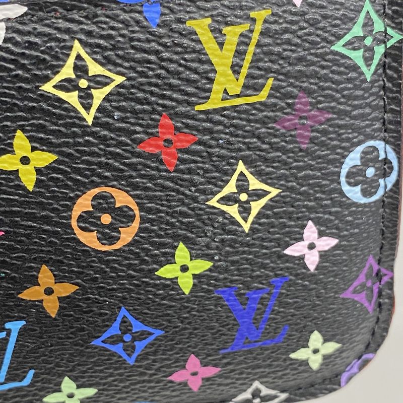 Louis Vuitton Coin Case Monogram Multicolor Pochette Cles M93735 Noir Black