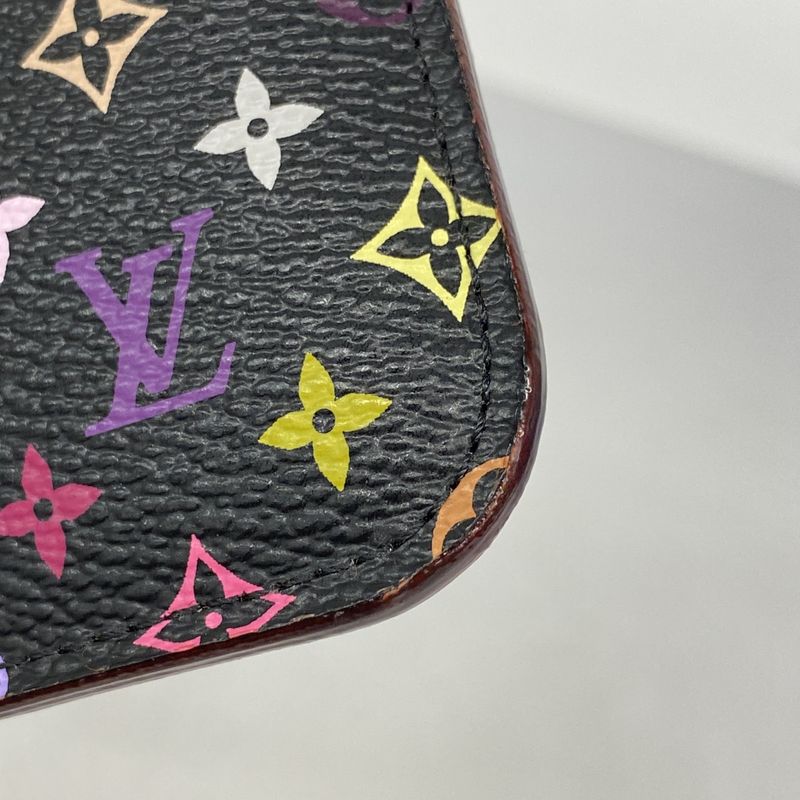 Louis Vuitton Coin Case Monogram Multicolor Pochette Cles M93735 Noir Black