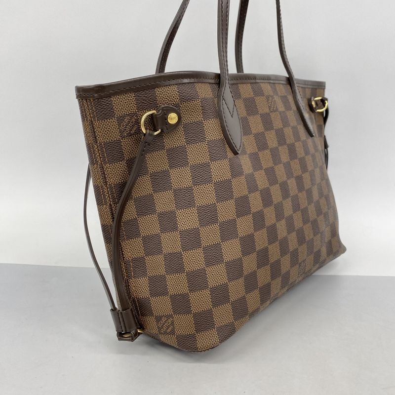Louis Vuitton Damier Neverfull PM N51109 Ebene Womens Tote Bag