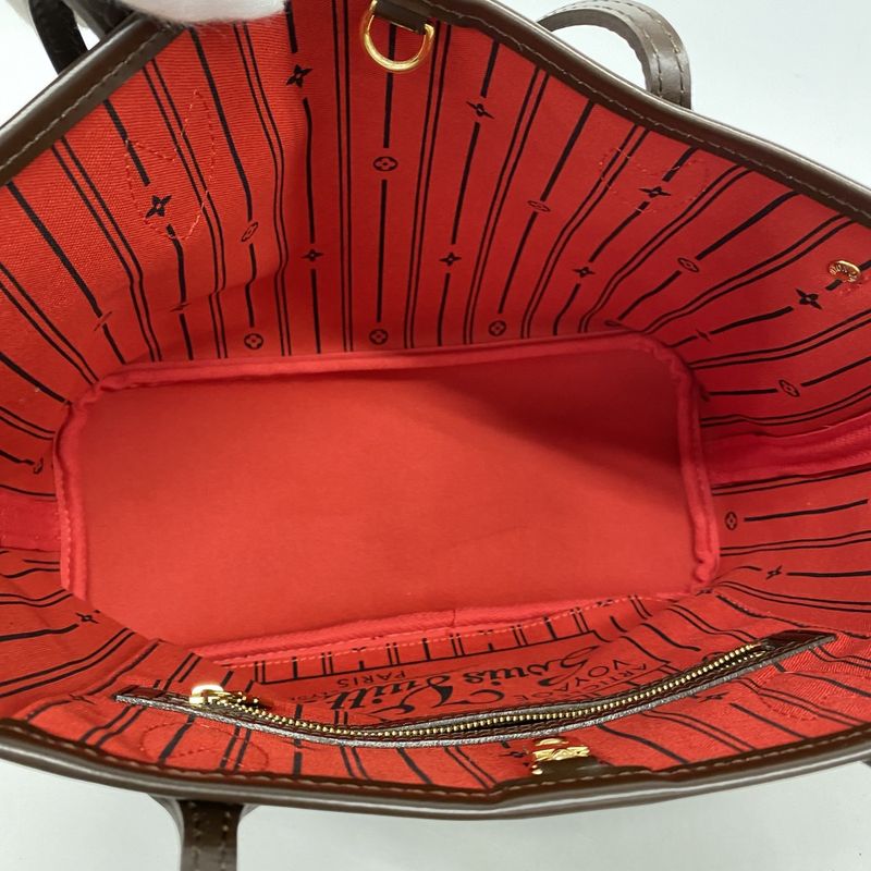 Louis Vuitton Damier Neverfull PM N51109 Ebene Womens Tote Bag