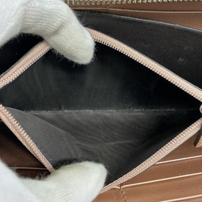 Gucci Long Wallet Micro Guccissima 258406 Enamel Pink Chien Pan Gold Hardware