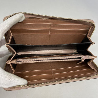 Gucci Long Wallet Micro Guccissima 258406 Enamel Pink Chien Pan Gold Hardware