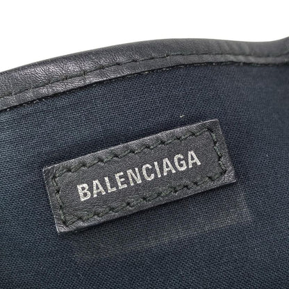 Balenciaga Tote Bag Navy Medium Cabas Su 581292 Ivory And Black Leather