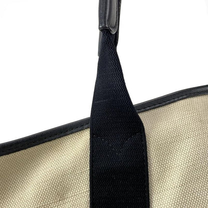 Balenciaga Tote Bag Navy Medium Cabas Su 581292 Ivory And Black Leather