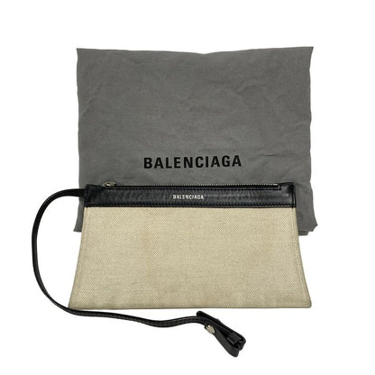 Balenciaga Tote Bag Navy Medium Cabas Su 581292 Ivory And Black Leather