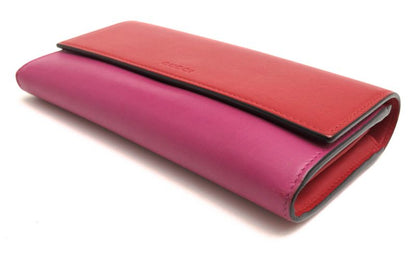 Gucci Long Wallet Women Leather Genuine Leather Red 410100-Ap0bg with Flap Coin
