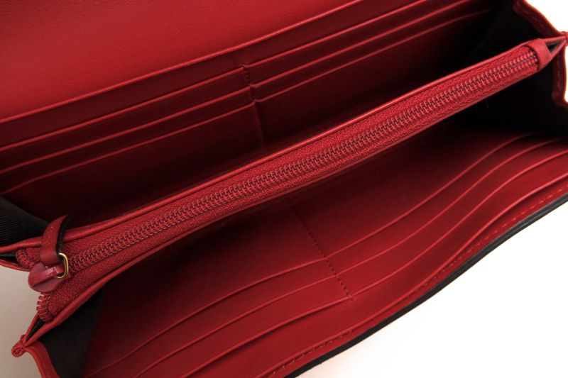 Gucci Long Wallet Women Leather Genuine Leather Red 410100-Ap0bg with Flap Coin