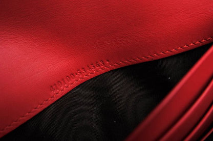 Gucci Long Wallet Women Leather Genuine Leather Red 410100-Ap0bg with Flap Coin