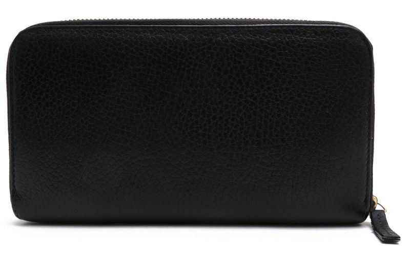 Gucci Long Wallet Men Leather Genuine Leather Black 449347 Original Leather