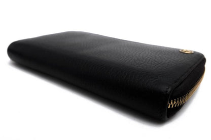 Gucci Long Wallet Men Leather Genuine Leather Black 449347 Original Leather
