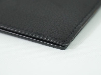 Genuine Hermes Leather Long Wallet Long Wallet Bills □H Mark 2004 Black Wallet
