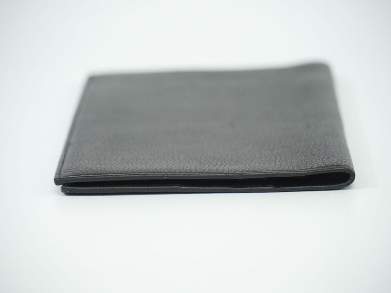 Genuine Hermes Leather Long Wallet Long Wallet Bills □H Mark 2004 Black Wallet