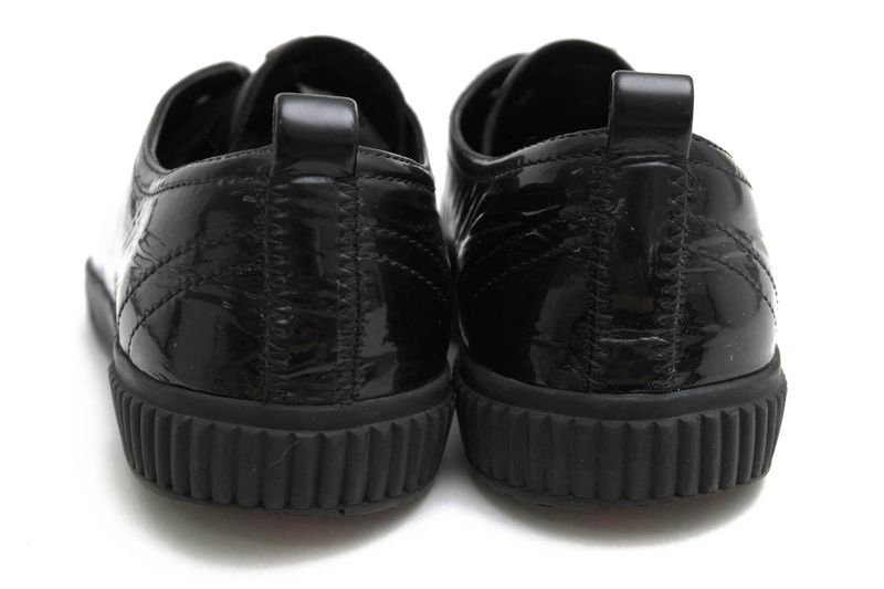 Prada Shoes Sneakers Shoes Low Cut Women Women's Enamel Patent Leather Genuine