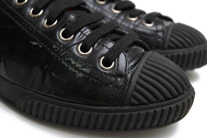 Prada Shoes Sneakers Shoes Low Cut Women Women's Enamel Patent Leather Genuine