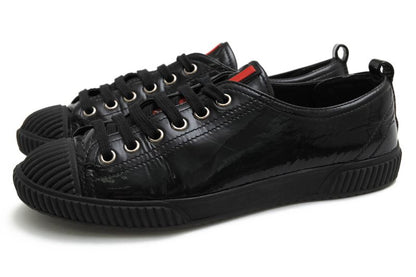 Prada Shoes Sneakers Shoes Low Cut Women Women's Enamel Patent Leather Genuine
