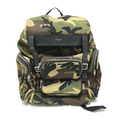 Saint Laurent Paris Backpack Sac Multi Pockets Camouflage 437110 Canvas/leather