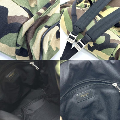 Saint Laurent Paris Backpack Sac Multi Pockets Camouflage 437110 Canvas/leather