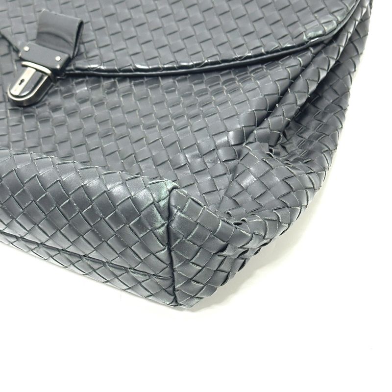 Bottega Veneta Business Bag Intrecciato 122139 Leather Black