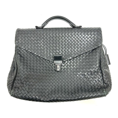 Bottega Veneta Business Bag Intrecciato 122139 Leather Black