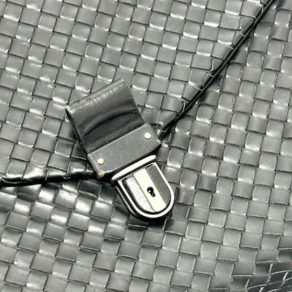 Bottega Veneta Business Bag Intrecciato 122139 Leather Black