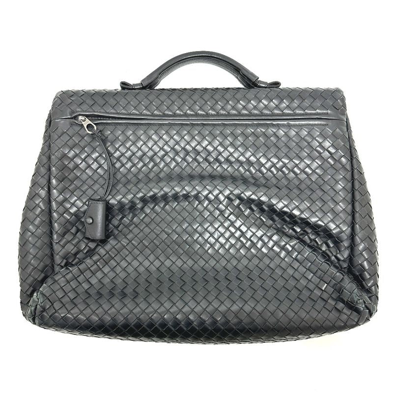 Bottega Veneta Business Bag Intrecciato 122139 Leather Black