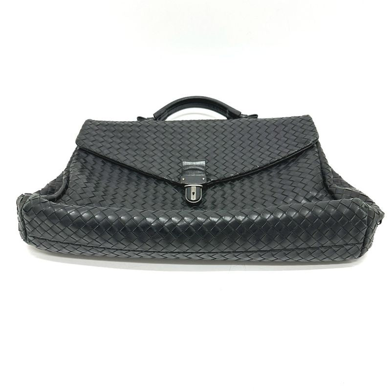 Bottega Veneta Business Bag Intrecciato 122139 Leather Black