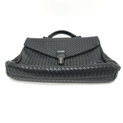 Bottega Veneta Business Bag Intrecciato 122139 Leather Black