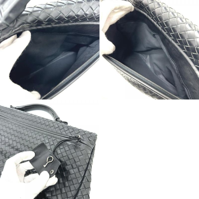 Bottega Veneta Business Bag Intrecciato 122139 Leather Black