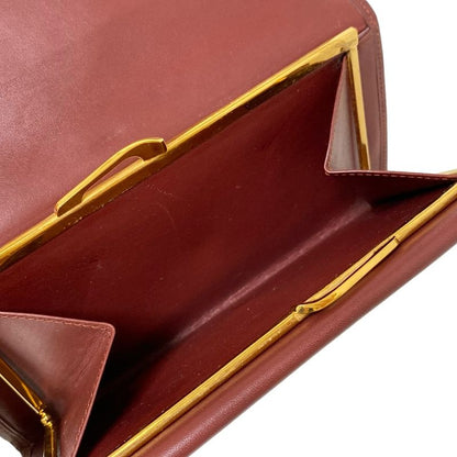 Cartier Long Wallet Must Line Bordeaux Clasp Leather