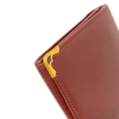 Cartier Long Wallet Must Line Bordeaux Clasp Leather
