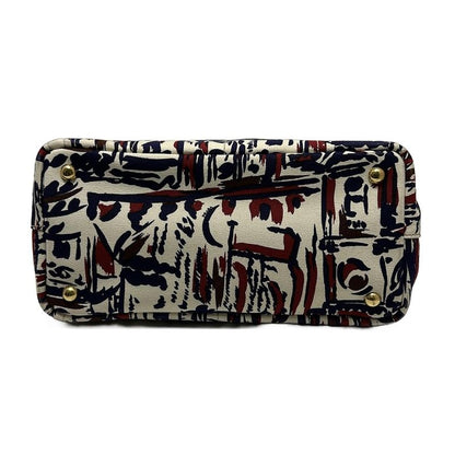 Prada Tote Bag Canapa 1bg155 Ivory X Purple X Red