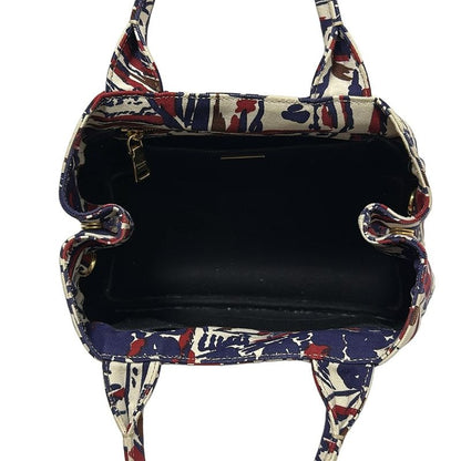 Prada Tote Bag Canapa 1bg155 Ivory X Purple X Red