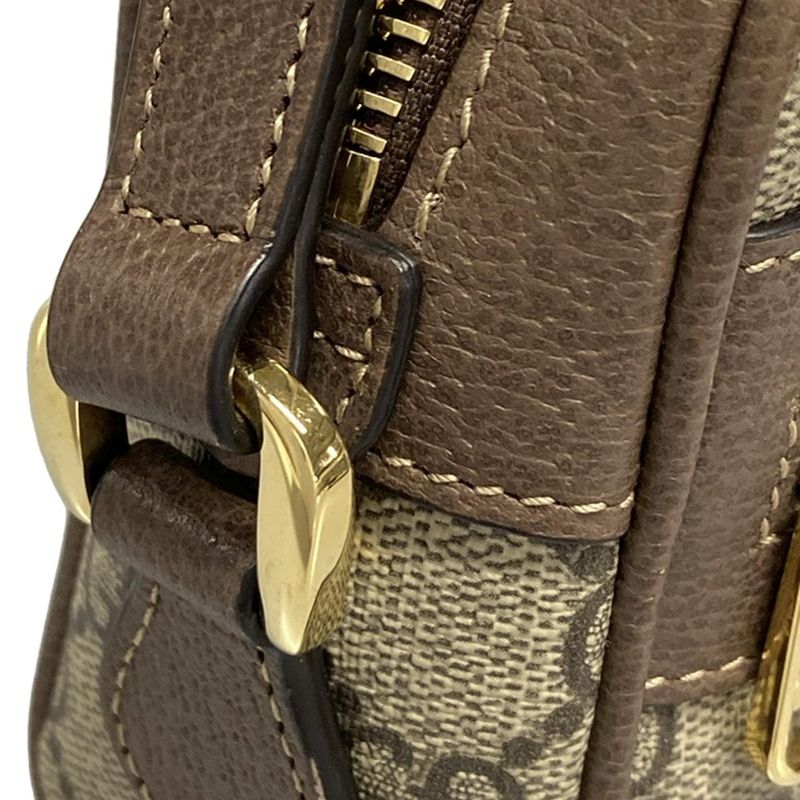 Gucci Shoulder Bag Ophidia 517350 Grey Beige X Brown X Multi Mini Bag Leather