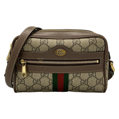 Gucci Shoulder Bag Ophidia 517350 Grey Beige X Brown X Multi Mini Bag Leather