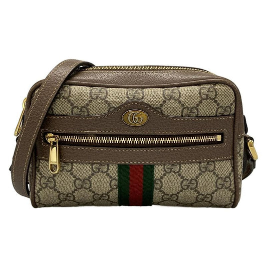 Gucci Shoulder Bag Ophidia 517350 Grey Beige X Brown X Multi Mini Bag Leather