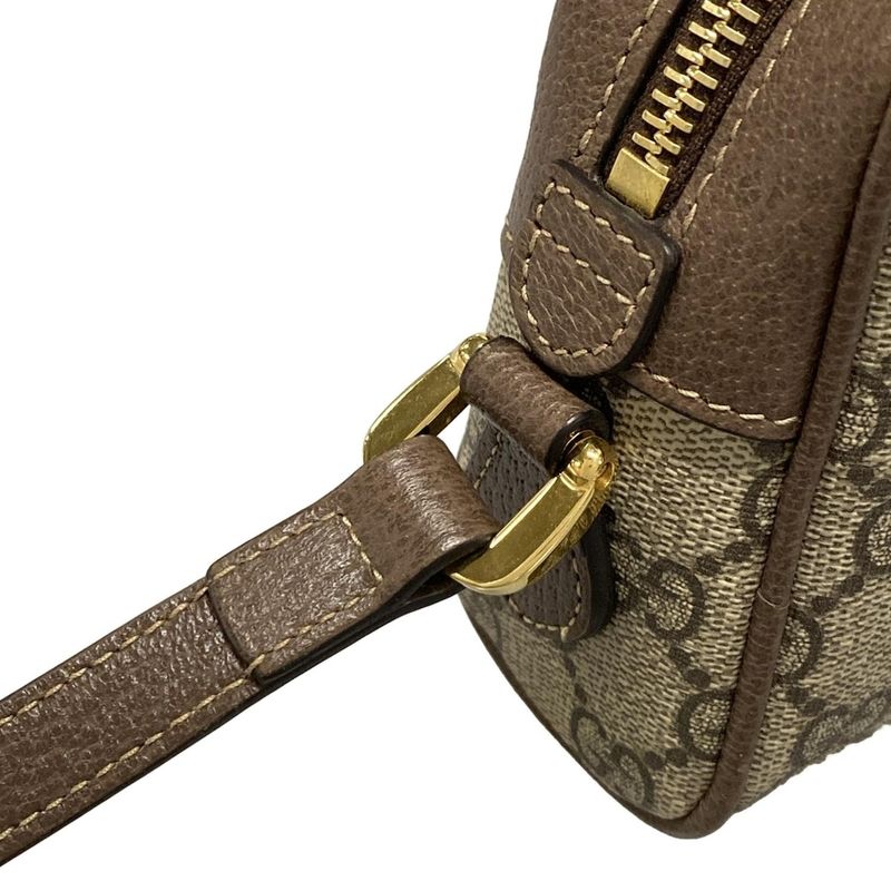 Gucci Shoulder Bag Ophidia 517350 Grey Beige X Brown X Multi Mini Bag Leather