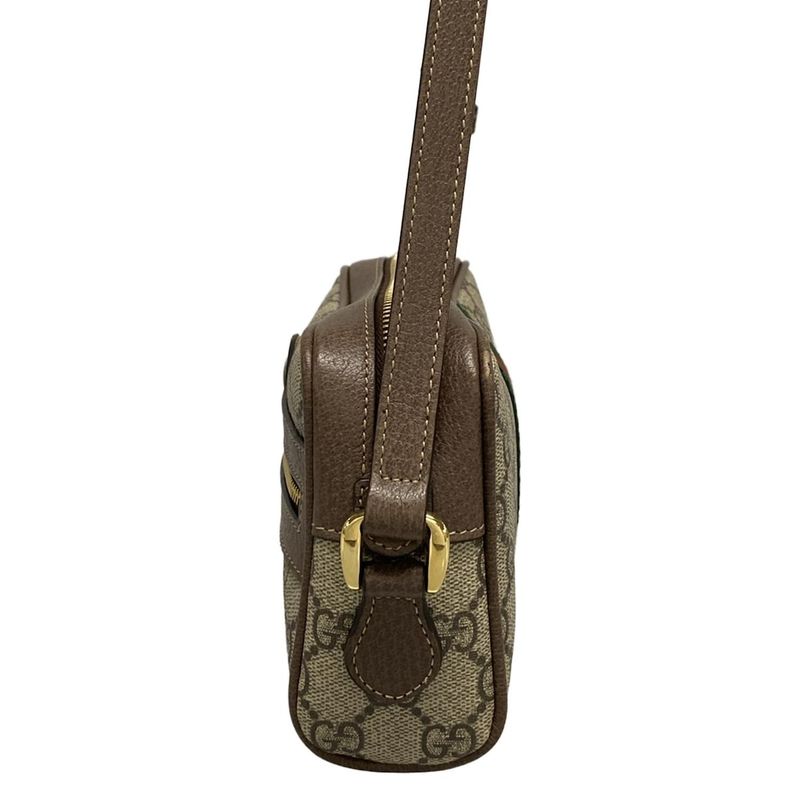 Gucci Shoulder Bag Ophidia 517350 Grey Beige X Brown X Multi Mini Bag Leather