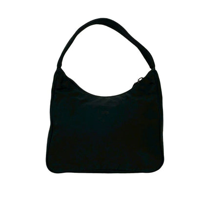 Prada Triangle Logo Silver Hardware Plate Tessuto Nylon Mini Handbag Pouch