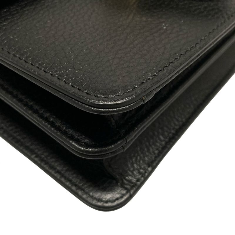 Gucci Shoulder Bag Interlocking G 510304 Black Leather