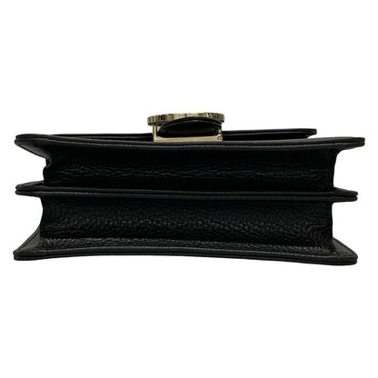 Gucci Shoulder Bag Interlocking G 510304 Black Leather